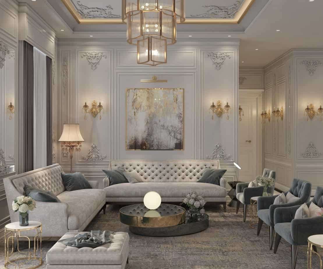 Pokój glamour | Projektowanie wnętrz - Duszyńska Design